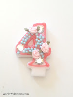 candela di compleanno rosa