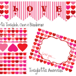 Free Printable: Party Kit cena romantica da stampare San Valentino Last Minute