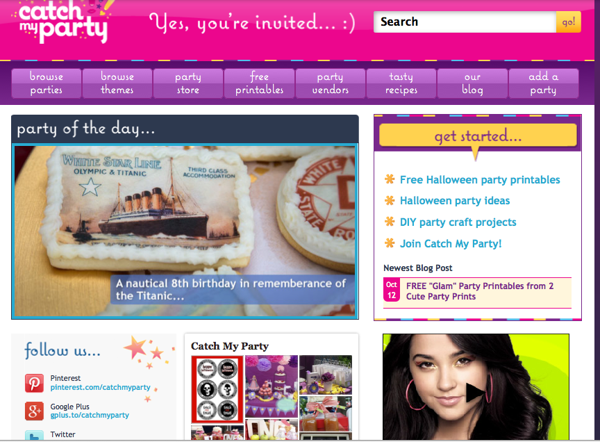 Party Of the Day - catch my party