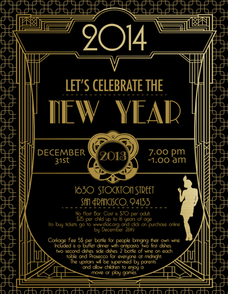 Invito Festa di Capodanno Grande Gatsby